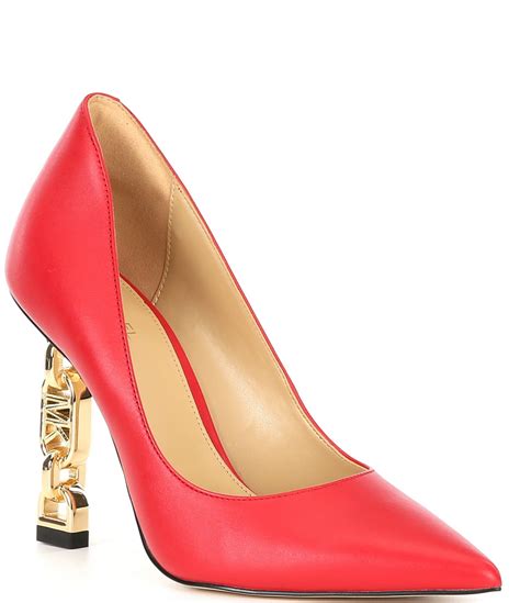 michael michael kors women's scarlett pointed-toe chain pumps|Michael Kors Pump shoes for Women .